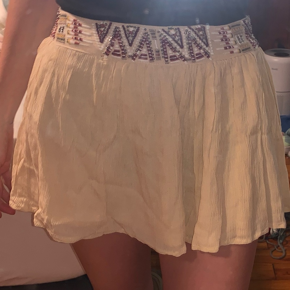 RAGA Cream Textured Skirt